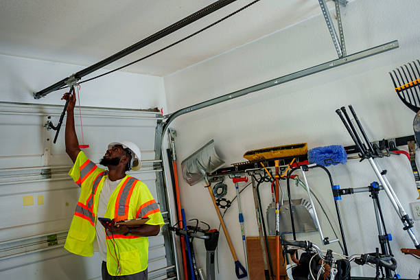 Professional Garage Door Installation technician working in Woodville, WI